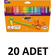 Bic 20 Adet Kid Couleur Keçeli Boya Kalemi 24`lü Kutu