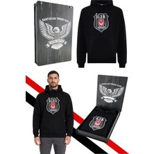 Beşiktaş Erkek Kapüşonlu Sweatshırt Lazer Kutu Hediyeli