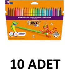 Bic 10 Adet Kıd Couleur Keçeli Boya Kalemi 24 Renk