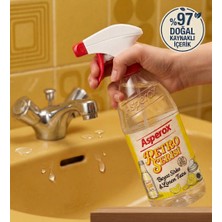 Asperox Retro Serisi Beyaz Sirke & Limon Tuzu Kireç Çözücü Yüzey Temizleyici Sprey (%97 Doğal)