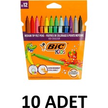 Bic 10 Adet Kid Couleur Keçeli Boya Kalemi 12`li Kutu