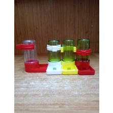 Pet 3 Adet Kelepçeli Kuş Suluğu 70 Ml-Karışık Renk