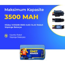 Ümit Maker Midea VCR20B 3500 Mah 14.4V Robot Süpürge Batarya