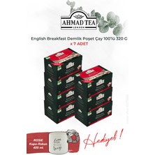 Ahmad Tea 320 G - 100 x 7 Adet English Breakfast Demlik Poşet Çay ve Rakun Kupa