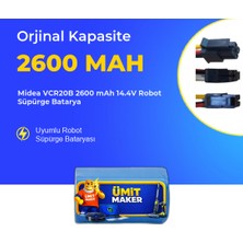 Ümit Maker Midea VCR20B 2600 Mah 14.4V Robot Süpürge Batarya