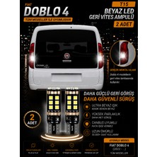 Duolight Fiat Doblo 4 Uyumlu T15 W16W LED Geri Vites Ampulü Canbus Hatasız 6000K Kristal Beyaz Güçlü Işık 2 Adet