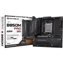 Maxsun Terminator B850M Dark Wıfı Am5 Ddr5 7800 Mhz M2.hdmı Matx Amd Anakart