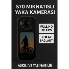 Hace Bazaar Full Hd Mini Yaka Kamerası, 30 Fps Kayıt ve Mıknatıslı Tasarım ile Pratik Kullanım