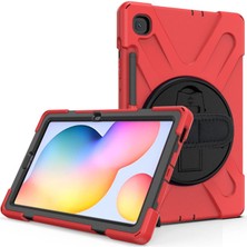 Bezos Galaxy P610 Tab S6 Lite 10.4 Kılıf Amazing Tablet Kapak - Kırmızı