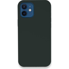 Bezos iPhone 12 Kılıf Lansman Legant Silikon - Koyu Yeşil
