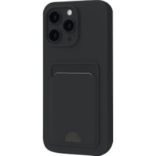 Bezos iPhone 16 Plus Kılıf Kelvin Kartvizitli Silikon - Siyah