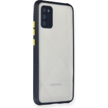 Bezos Galaxy A02S Kılıf Miami Şeffaf Silikon - Lacivert