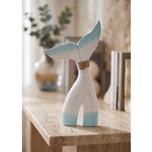 The Mia Marin Ahşap Balina Kuyruğu S Dekoratif Obje 18 cm