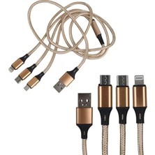 Pazarcan PM-2368 Micro USB - - Data Kablosu 2.1 Amper 110CM Örgülü