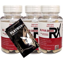 Bezos Alpha Drive Soft Jel Formunda Erkeklere Özel Perfor.mans Destekleme 3 Adet 60 Lı BRK:023 + Hed.iye Playboy Kaydırmaca Jeli