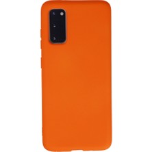 Bezos Galaxy S20 Kılıf Nano Içi Kadife Silikon - Turuncu