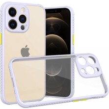 Bezos iPhone 13 Pro Kılıf Miami Şeffaf Silikon - Lila