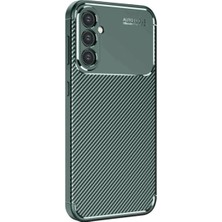 Bezos Galaxy S25 Kılıf Auto Focus Karbon Kapak - Koyu Yeşil