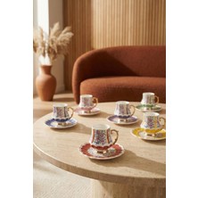 Acar Monıca Hand Made 6 Kişilik Porselen Kahve Fincan Takımı 90 ml