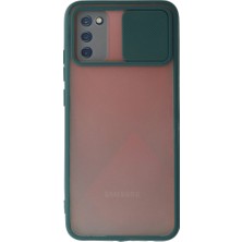 Bezos Galaxy A03S Kılıf Palm Buzlu Kamera Sürgülü Silikon - Yeşil