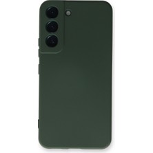 Bezos Galaxy S22 Plus Kılıf Nano Içi Kadife Silikon - Koyu Yeşil