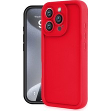 Bezos iPhone 16 Pro Kılıf Viera Silikon - Kırmızı