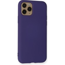 Bezos iPhone 11 Pro Max Kılıf Nano Içi Kadife Silikon - Mor