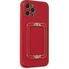 Bezos iPhone 12 Pro Max Kılıf Coco Elit Kapak - Kırmızı