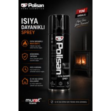 Polisan Isıya Dayanıklı Sprey Boya Siyah 600°C (Soba, Şömine, Mangal,egzoz) 400 ml