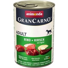 Bezos Grancarno Sığır Etli Elmalı ve Geyik Etli Yetişkin Köpek Konservesi 400 gr
