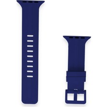 Bezos Watch 38MM KR408 Çizgili Silikon Kordon - Lacivert