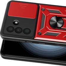 Bezos Galaxy A57 5g Pars Lens Yüzüklü Silikon - Kırmızı