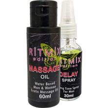Bezos Ritmix 60 ml Erotikmasaj Yağı + 30 ml Erkeklere Özel Delaysprey