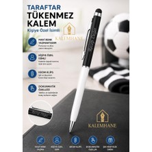 Kalemhane Kişiye Özel Taraftar Tükenmez Kalem Kutulu ve Dokunmatik Özellik Siyah Beyaz
