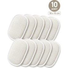 Elif Mira 10 Adet Tek Kullanımlık Banyo Lifi 10X15 cm Hijyenik El Geçirmeli Duş, Spa, Otel ve Seyahat Lifi