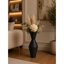 Md Home Modern Şık Polyester Kırılmaz Soft Ecru Derin Vazo Xl Boy