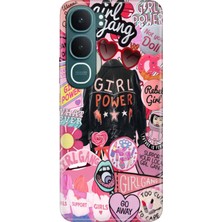 Senada Vivo Y31 5g (V2521) Kılıf Desenli Baskılı Tpu Rubber Kapak Silikon Girl Power