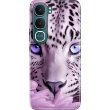 Senada Vivo Y31 5g (V2521) Kılıf Desenli Baskılı Tpu Rubber Kapak Silikon Beyaz Kaplan