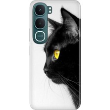 Senada Vivo Y31 5g (V2521) Kılıf Desenli Baskılı Tpu Rubber Kapak Silikon Kedi Bakışı