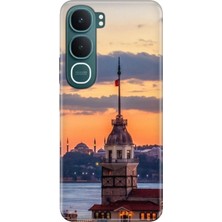 Senada Vivo Y31 5g (V2521) Kılıf Desenli Baskılı Tpu Rubber Kapak Silikon Kız Kulesi