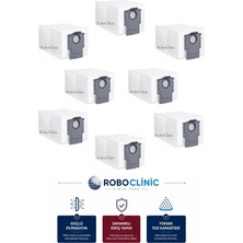 Roboclinic Roborock Saros 10R Robot Süpürge Uyumlu Yedek Aksesuar Parçası Toz Torba 8 Adet