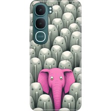Senada Vivo Y31 5g (V2521) Kılıf Desenli Baskılı Tpu Rubber Kapak Silikon Elephant
