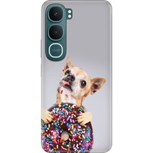 Senada Vivo Y31 5g (V2521) Kılıf Desenli Baskılı Tpu Rubber Kapak Silikon Donut-Dog