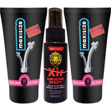 Bezos Maxisize Cream Erkeğe Özel 50 ml 2 Adet Krem + Xir 60 ml Erkeğe Özel Karışım Süre Sprey
