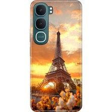 Senada Vivo Y31 5g (V2521) Kılıf Desenli Baskılı Tpu Rubber Kapak Silikon Eyfel