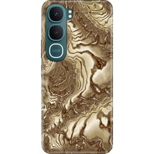 Senada Vivo Y31 5g (V2521) Kılıf Desenli Baskılı Tpu Rubber Kapak Silikon Golden Hill