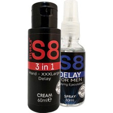 Bezos Stımul8 (S8) 3x Etkişekillenme Kremi + 30 ml Delaysprey