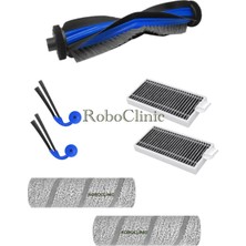 Roboclinic Ecovacs Deebot X11 Pro Omni Robot Süpürge Uyumlu Yedek Ana Fırça, Filtre, Rulo Mop - 7 Parça