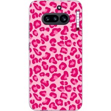 TechTree Nothing Phone (4A) Uyumlu Pembe Leopar Tasarımlı Baskılı Silikon Kılıf