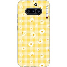 TechTree Nothing Phone (4A) Uyumlu Sarı Papatya Bahçesi Baskılı Silikon Kılıf
